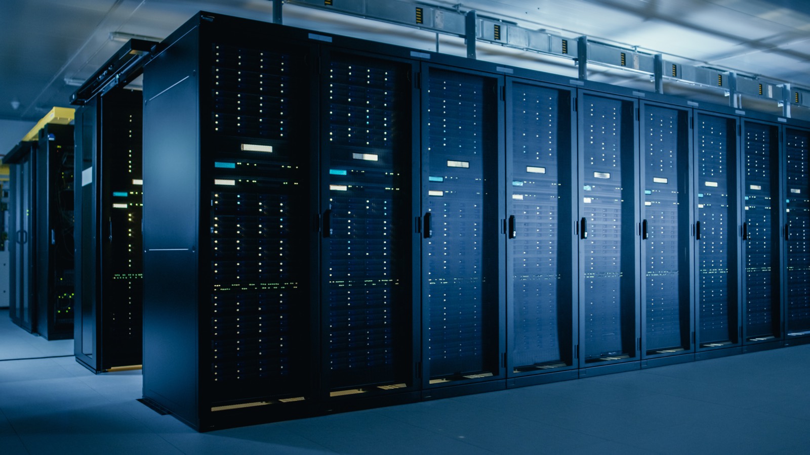 A secured server room carrying protected health information